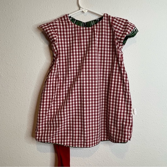 brand new petit peony green plaid holiday dress - Picture 4 of 5
